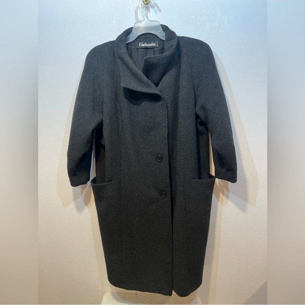 Fairbrooke Saks Fifth Avenue Womens Gray Wool Coat